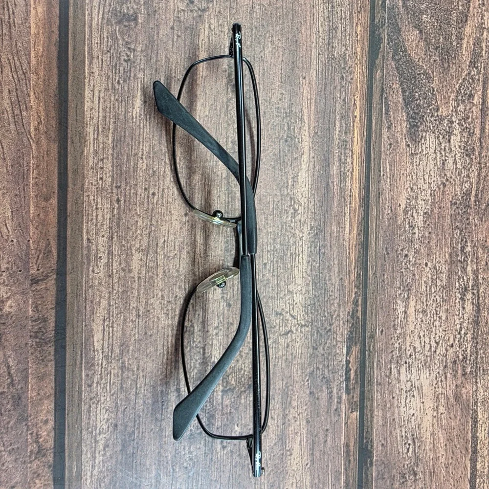 Ray-Ban RB 3198 006 Black Metal Rectangular Eyeglasses Frames 55-18 Italy